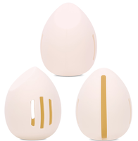 Étui pour éponge de maquillage en silicone, support portable, conteneur de rangement ventilé pour houppette à poudre, 3 couleurs