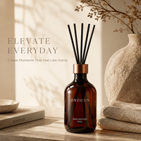 Diffuseur de parfum d'ambiance 500 ml à marque privée avec bouteille en verre ambré de luxe, parfum personnalisé, aromathérapie pour hôtels, cadeaux et vente au détail
