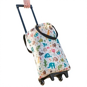 <b>Foldable</b> Oxford cloth shopping <b>cart</b>, large-capacity handheld premium bag – for outdoor, commercial, grocery & delivery - Product Image 1