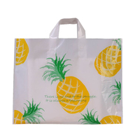 Sac fourre-tout de Shopping promotionnel, emballage imprimé Logo personnalisé, sac en plastique PE avec poignée à boucle souple