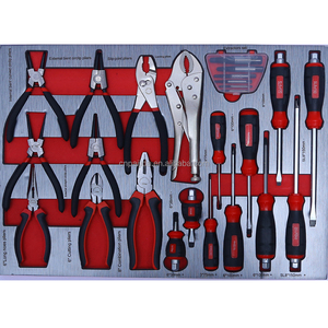 Cassetta degli <span class=keywords><strong>Attrezzi</strong></span> in Ferro Resistente da 352 Pezzi, 7 Cassetti Chiudibili a Chiave, Top in <span class=keywords><strong>Legno</strong></span> Rosso, Carrello Portautensili Personalizzabile per Officina di Riparazione Auto - Product Image 4