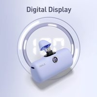 IWALK Cargador Portátil de 4800mAh, Mini Banco de Energía con Carga Rápida PD, Paquete de Batería con Enchufe Integrado y Pantalla LED, Éxito de Ventas en Tiktok