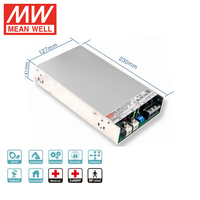 Fuente de Alimentación CA/CC Original MEAN WELL NSP-1000 de 1000W con PFC 2xMOPP, Grado Médico Industrial, 94% de Eficiencia, 305Vac, 5 Años de Garantía
