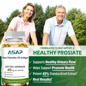 Cápsulas de Aceite de Saw Palmetto ASAP, Suplemento Alimenticio para Adultos, 600 mg, Certificado Orgánico, Mejora la Inmunidad, 2 Cápsulas Blandas por Porción - Product Image 2