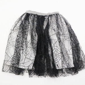 Ensemble de déguisement gothique pour filles MS : Robe tutu, jupe en résille toile d'araignée, voile et coiffe pour fête et cosplay - Product Image 3