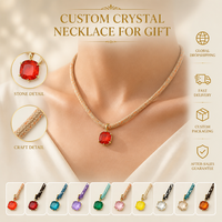 Collier en corde tressée avec pendentif en cristal taillé carré SongYi, collier réglable multicolore pour femmes, bijoux tendance pour tous les jours, cadeau