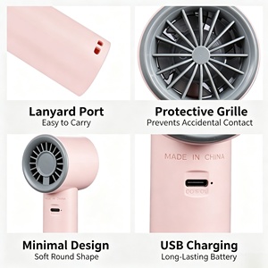 Ventilateur portable à main avec logo personnalisé, double fonction de charge et de branchement, ultra silencieux, flux d'air turbo, 3 vitesses, ventilateur de bureau pour l'extérieur et l'intérieur - Product Image 2