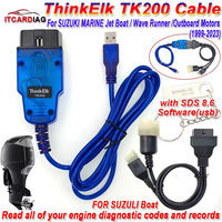 ThinkElk TK200 para Suzuki SDS 8.60, Herramienta de Diagnóstico para Motores Fuera de Borda, Compatible con Todos los Modelos EFI DF40-DF300 para Diagnóstico Marino Suzuki