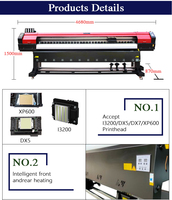 Impresora de lona de gran formato, máquina de impresión de lona ecológica de 6 pies/1,8 m, 10 pies, con XP600 DX5 i3200