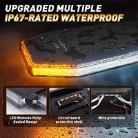 Nueva Barra de Luces Estroboscópicas de Emergencia Pinzhi de 47 Pulgadas y 282 LED de Perfil Bajo, Universal para Techo, Seguridad, Tráfico, Advertencia de Peligro, 1 Año de Garantía