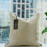 Housse de coussin décorative de luxe en jacquard pour canapé, 20x20 pouces, pour hôtel, personnalisable