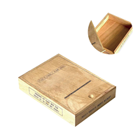 Boîte à cigares en bois massif faite à la main Vintage caisse de rangement de bureau doublée de cèdre espagnol avec humidificateur cadeau pour hommes