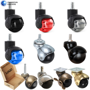 Rueda giratoria de 2 pulgadas para muebles, rueda para <span class=keywords><strong>silla</strong></span> de oficina, rueda giratoria de 20-50kg, Material de PU silencioso - Product Image 1