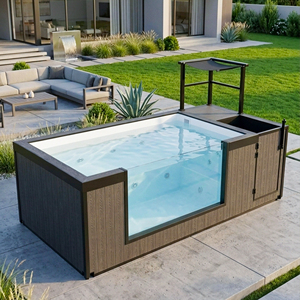 Hard-surfaced Fiberglass Ground Family Plunge Pool UV Resistant Corrosion-resistant Features Custom Capacity Swimming Pool House - Product Image 1