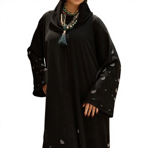 Offre Spéciale 2026 – Abaya Modeste de Dubaï à Manches Longues, Légère, Perlée et Pailletée, en Polyester Respirant pour Femme, Idéale Printemps, Ramadan, Prière et Quotidien - Product Image 3