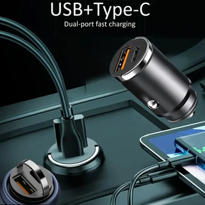อะแดปเตอร์จุดบุหรี่อัตโนมัติ18W อะแดปเตอร์จุดบุหรี่ในรถยนต์แบบ USB <span class=keywords><strong>Type</strong></span> <span class=keywords><strong>C</strong></span> QC3.0ชาร์จเร็ว PD - Product Image 4
