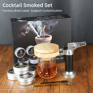 Kit de fumeur de whisky cocktail personnalisé Copeaux de bois Whisky Glaçage Glaçon Whisky Cadeau pour hommes Bar Restaurant Usage domestique - Product Image 2