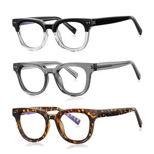 Gafas Modernas Cuadradas con Bloqueo de Luz Azul TR90 CP con Marco Azul Verdoso, Negro y Transparente para Mujeres y Hombres, Uso en Oficina y Computadora 2026 - Product Image 1