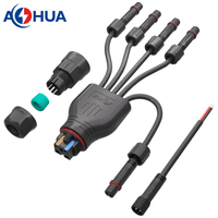 Câble d'alimentation pour driver de lampe de culture LED pour serre, faisceau de câblage avec connecteur mâle-femelle, type Y 1-4, prise étanche M20 3 broches 15A, câblage répartiteur DIY