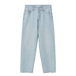กางเกงยีนส์ผู้ชายสไตล์วินเทจสั่งทำขายส่ง คุณภาพสูง ผ้าฝ้าย 100% ทรงลำลอง สีฟ้าอ่อน คลาสสิก ทรงปกติ - Product Image 6