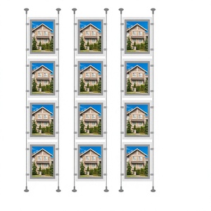 Afficheur LED publicitaire A4 pour vitrine, boîte à lumière promotionnelle en acrylique pour agents immobiliers, cadre d'affichage suspendu, boîtes à lumière publicitaires - Product Image 5