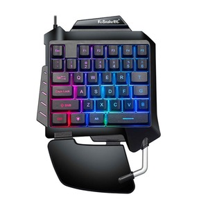 K-Snake One Handed Mechanical Gaming <b>Keyboard</b> <b>Wired</b> With Backlight And Hand Support For Pc Gaming - Product Image 3