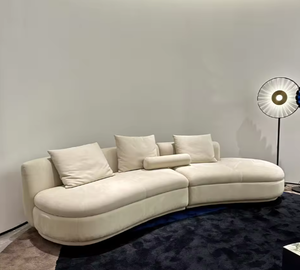 Ensemble de grands canapés <span class=keywords><strong>Piaf</strong></span> en cuir blanc sur mesure pour salon en cuir véritable avec remplissage en éponge pour la maison ou le centre commercial - Product Image 6