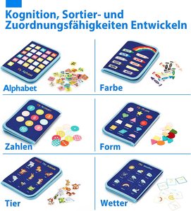 Juguete Sensorial Montessori para Bebés, Tableros de Actividades para Viajes, <span class=keywords><strong>Libros</strong></span> Sensoriales de Fieltro, de <span class=keywords><strong>1</strong></span> a 5 Años, Juguete Educativo para Niños y Niñas - Product Image 4