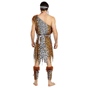 Costume de couple pour spectacle scénique, cosplay, jeu de rôle, adulte, style sauvage indigène, avec jupes et pantalons, pour Halloween, carnaval, thème indien - Product Image 3