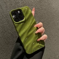 Coque de téléphone antichoc souple à motif ondulé pour iPhone 17 16 11 12 13 14 15 Pro Max Xs Max XR 7 8 Plus 17 Air