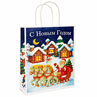 Sacs en papier kraft personnalisés avec motif de Noël imprimé, design de Noël, sacs d'emballage cadeau, fabricant en gros