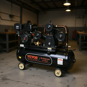 เครื่องอัดอากาศ Vevor ขนาด 30 แกลลอน แบบแนวนอน ใช้แก๊ส ไม่ใช้น้ำมัน ปั๊มลูกสูบ แรงดันสูงสุด 115PSI แบบลูกสูบเคลื่อนที่กลับไปกลับมา - Product Image 2