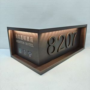 Kelly Custom Stainless Steel Waterproof Electronic Signs Indoor Advertising House Number <strong>Hotel</strong> Room Numbers For Commercial - Product Image 2