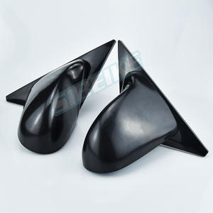 กระจกมองหลังรถยนต์ฟิล์มคาร์บอนสีดำ2ชิ้นกระจกมองหลังสไตล์ช้อนสำหรับฮอนด้าซีวิคเช่น EK 92-00 <span class=keywords><strong>4</strong></span>ประตู - Product Image 2