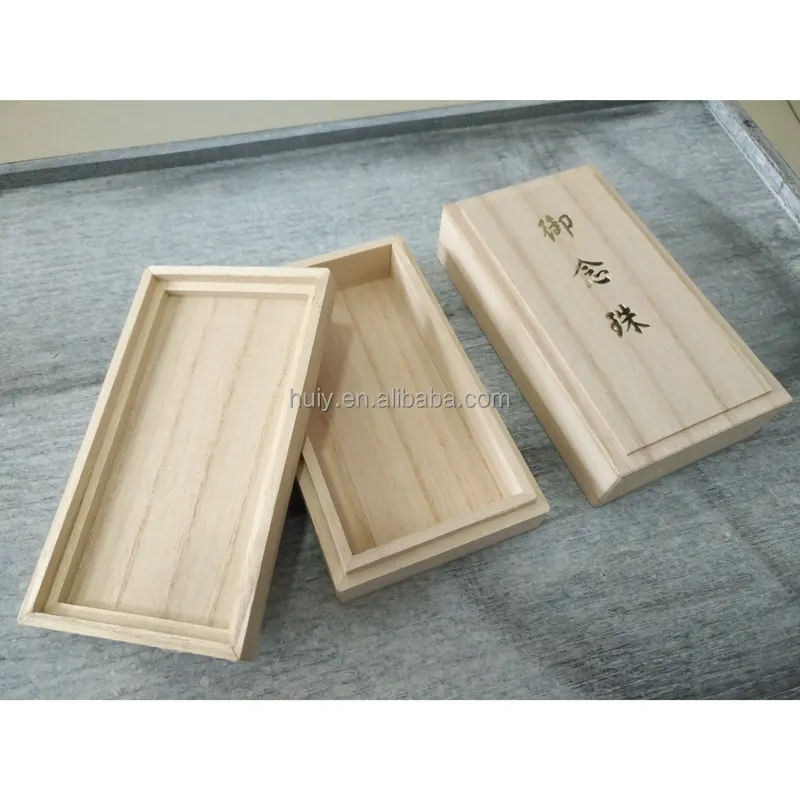 カスタム長方形木製ミニ小さなスプレー仏ビーズ日本ギフト包装市場のためのpaulowniaボックス