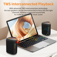 Speaker nirkabel portabel tahan air luar ruangan S1, Speaker nirkabel portabel, pemasangan TWS, baterai tahan lama 1800mAh, pencahayaan warna-warni sinkron