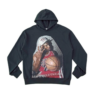 Streetwear hommes <span class=keywords><strong>tapisserie</strong></span> à capuche fabricant autocollant personnalisé retravaillé Boxy Applique Baggy sweats lavé sweats à capuche hommes - Product Image 2