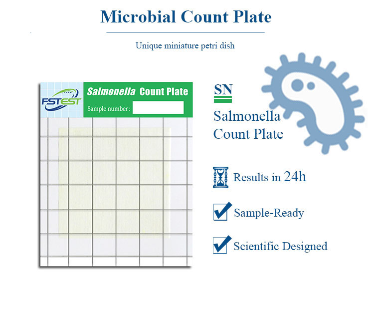 FSTest Foodborne Pathogens Salmonella Screening Media Plate Milk Bakery Beverage Eggs Meat Test