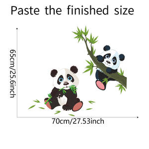 Autocollants <span class=keywords><strong>muraux</strong></span> <span class=keywords><strong>panda</strong></span> auto-adhésifs, décorations pour chambre de bébé, nouvelle collection - Product Image 5