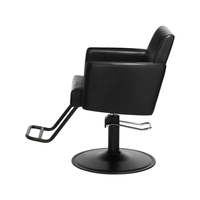 Mobilier de salon de beauté, fauteuil de coiffure moderne avec accoudoirs fixes, réglage hydraulique de la hauteur