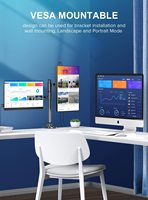 Moniteur de jeu portable sans cadre IPS HDR FreeSync USB-C 16 pouces 2560x1600 compatible VESA, temps de réponse de 1 ms, 120 % sRGB pour ordinateur portable/PC/PS4