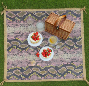 Özel yılan desen biyobozunur jüt kumaş el sanatları ve perdeler için tatil süslemeleri ve çanta için baskılı - Product Image 5