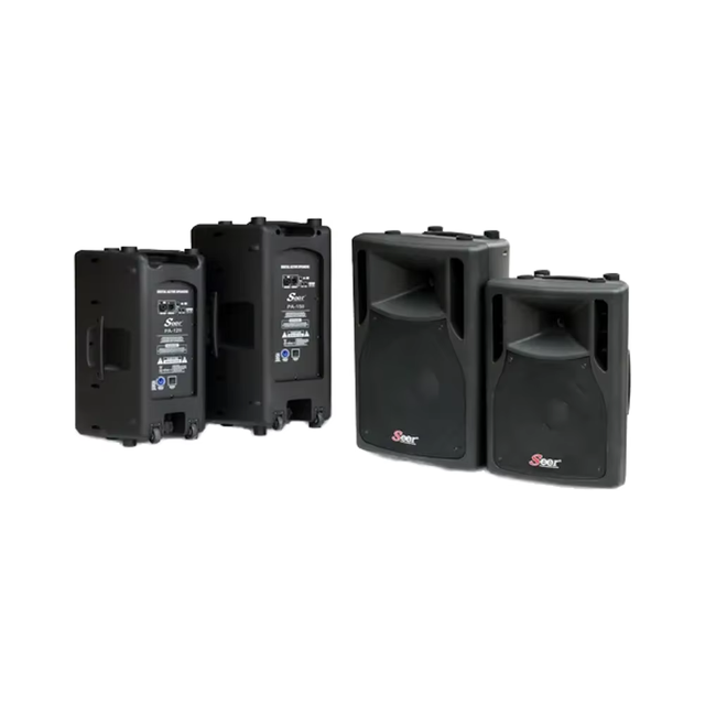 Seer PA-12II Active 12 Inch Full Range Speaker 300W RMS Professional Stage Powered Speaker for Live Performance Church Event