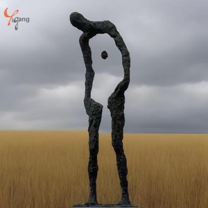 Arte moderna grande <span class=keywords><strong>giardino</strong></span> in metallo statua personalizzata in ottone fusione di rame scultura decorazione esterna-enorme bronzo astratto uomo statua - Product Image 4