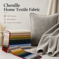 Tissu Chenille Uni 100% Polyester Tissé Personnalisé Respirant pour Revêtement de Canapé, Housse de Coussin et Usage Domestique