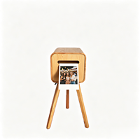 Cabine photo portable en bois de haute qualité avec écran tactile, connectivité USB, capacité de charge de 50 kg, impression en libre-service pour événements