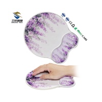 Tapis de souris en gel de silicone transparent avec repose-poignet, impression UV, couleur personnalisée, 240x208mm, design Kawaii en cristal, pour bureau et maison