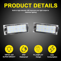 Nouveau Canbus voiture LED numéro plaque d'immatriculation lumière pour Renault Megane 3 Clio Laguna 2 Megane 3 Twingo Master Vel Satis clignotant