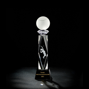 Trofeo de Golf de cristal deportivo personalizado para torneos de campeonato profesional dibujos animados Vintage religioso tradicional moderno - Product Image 6