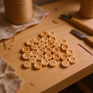 Bottoni in legno Ilan 12 mm 35 pezzi per cucito e artigianato - Product Image 2